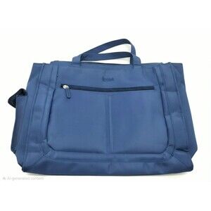 Totes Blue Nylon Travel Tote Bag Shoulder Carry On Multi Pocket Organizer Medium